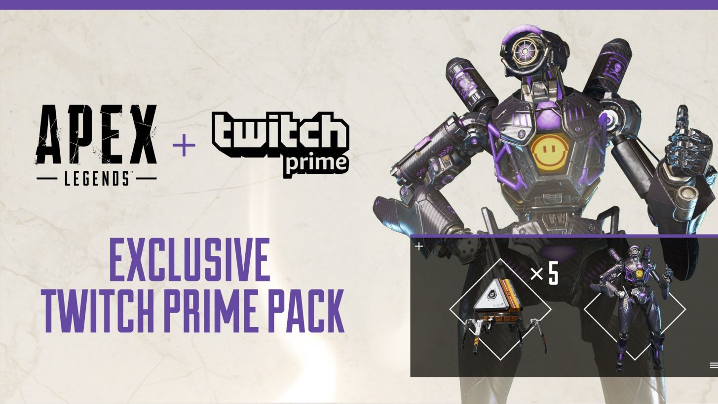 get the Omega Pathfinder skin, 5 Apex Packs free with Twitch Prime