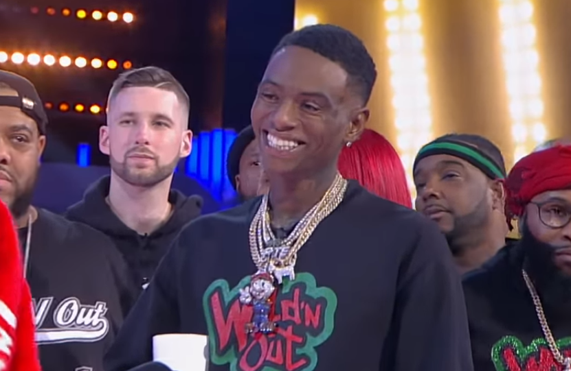 Soulja Boy spotted wearing a Super Mario necklace on a recent TV appearance
