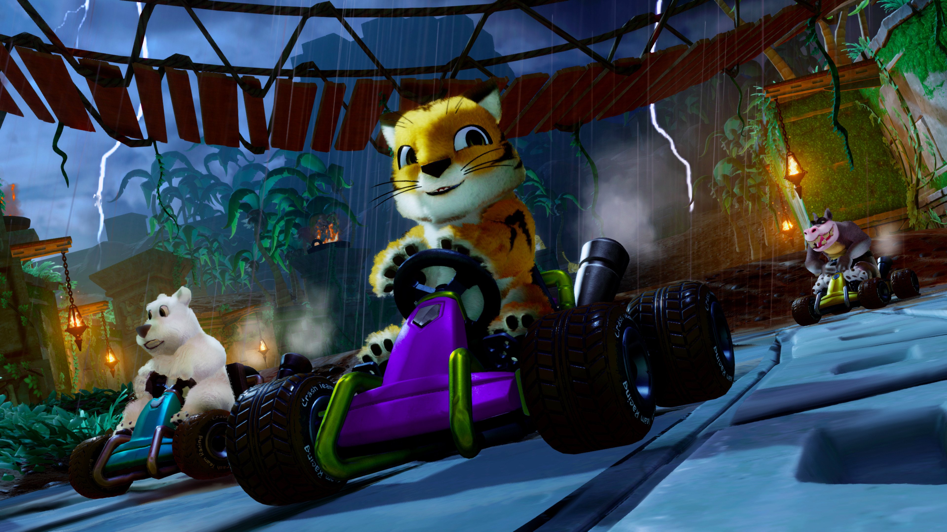 Check out off-screen footage for Tiger Temple from Crash Team Racing: Nitro-Fueled