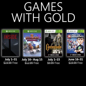 New Games with Gold for July 2019