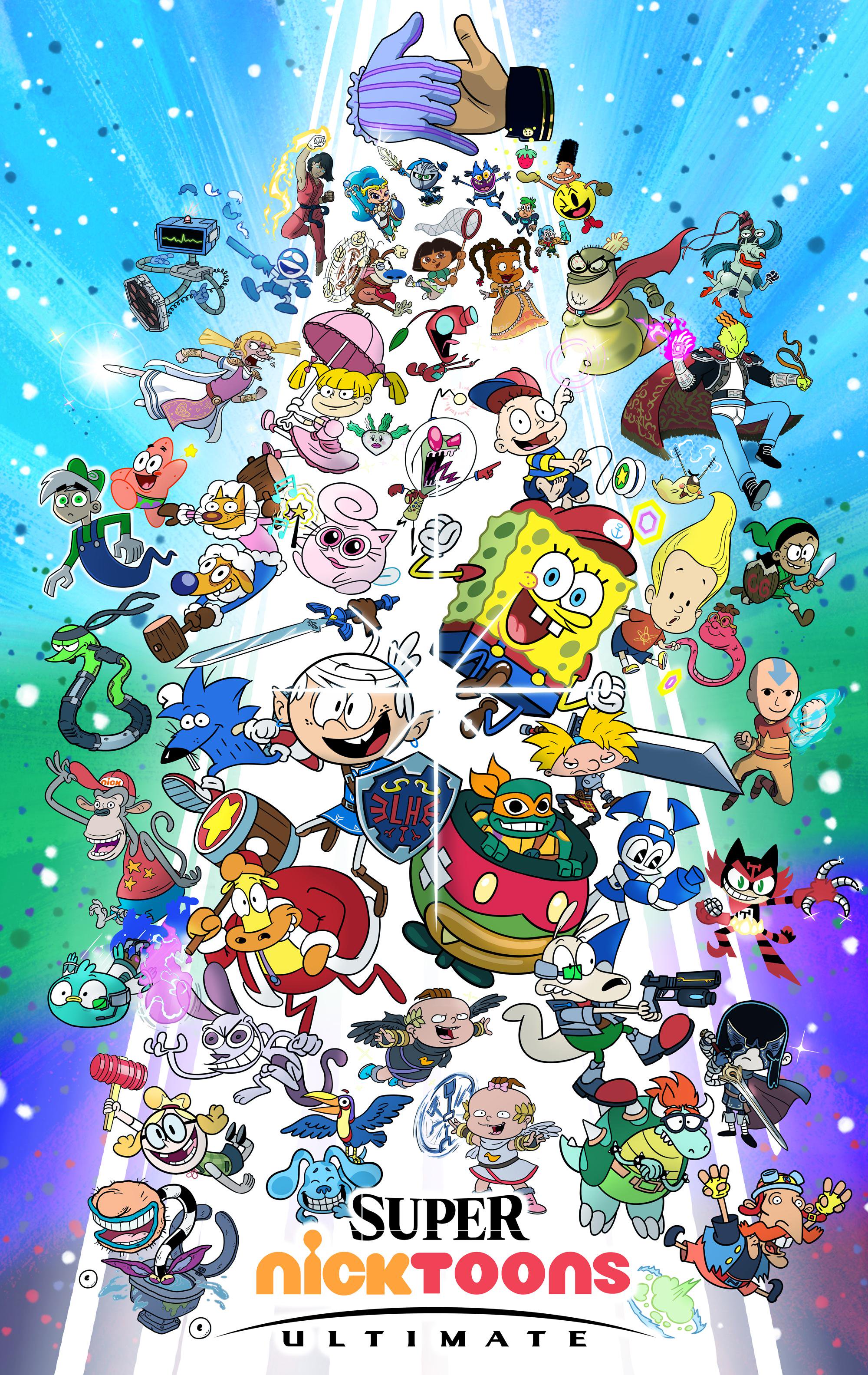 Nickelodeon artists create Smash Bros. Ultimate-style artwork featuring Nicktoons
